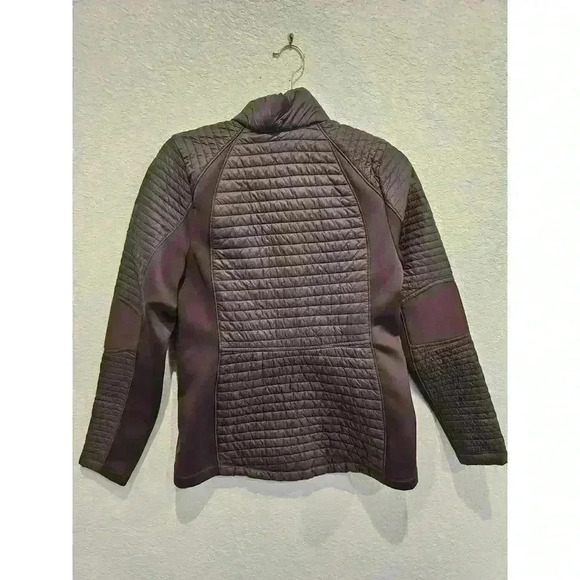 CALIA by Carrie Underwood Full Zip Puffer Hybrid Jacket Smokey Plum/Brown Small - Picture 3 of 3